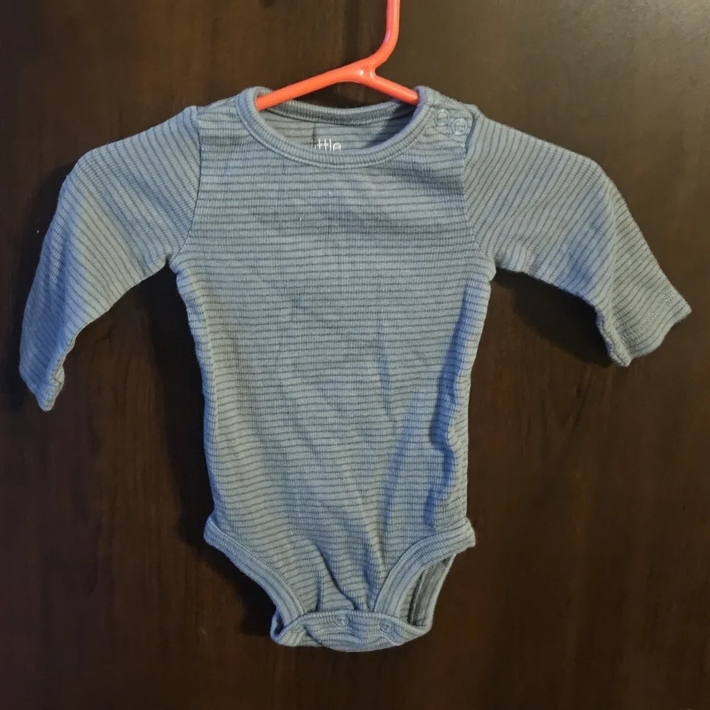 Grey Striped Kids One Piece Bodysuit